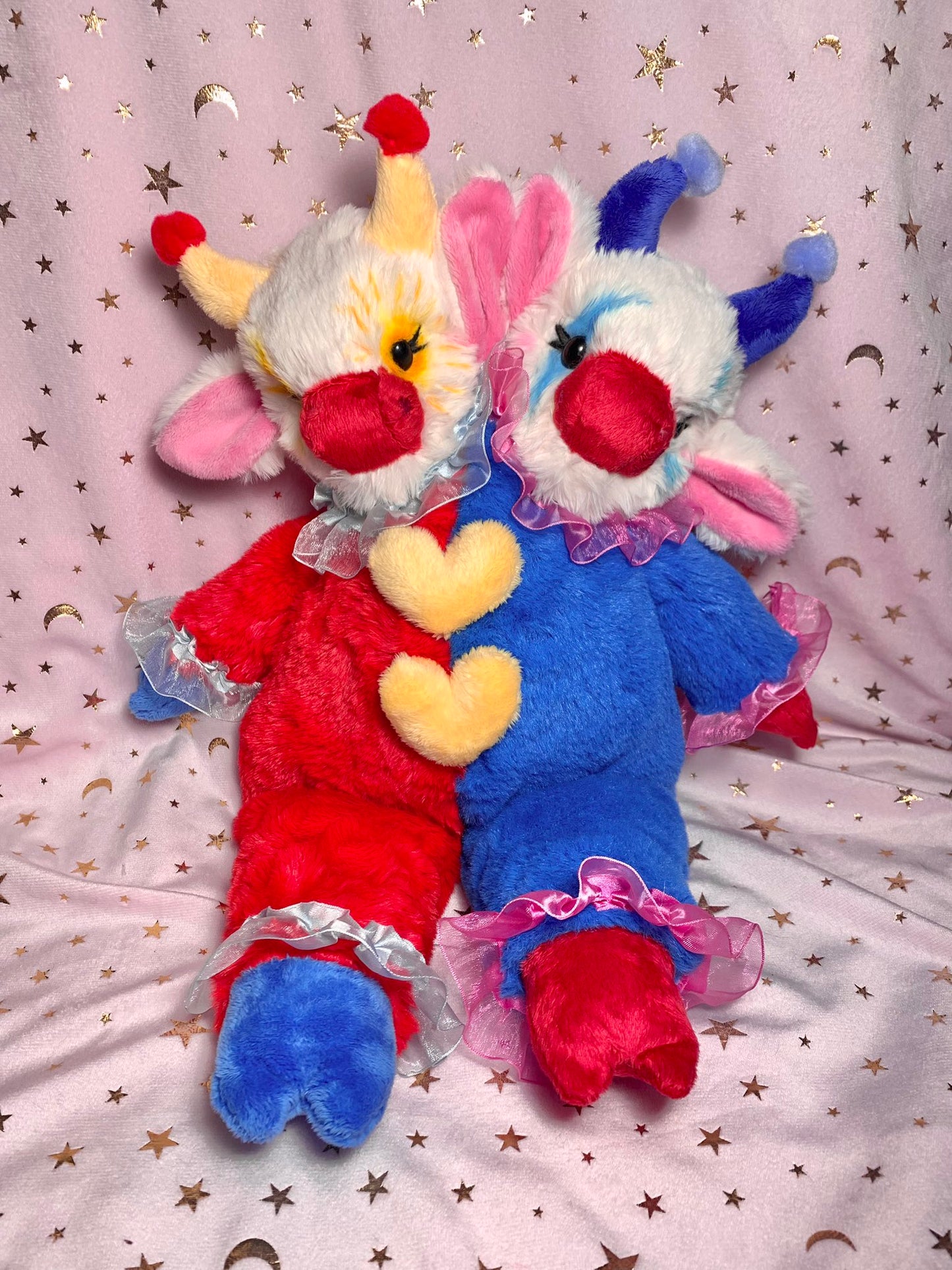 Sunshine and Moooon the Clown Cow Dollies