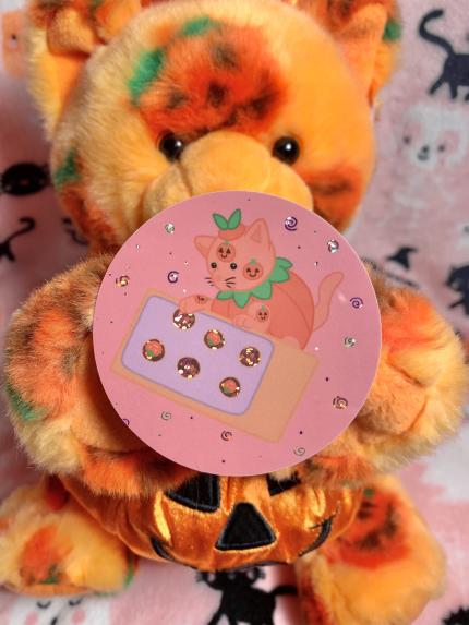 Pumpkin Kitty Cookie Sticker