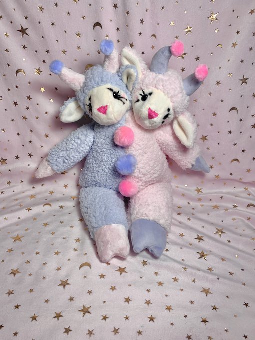 Bingus and Bongus the Clown Lamb Dollies